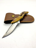 N690 HORN HANDLE GHOST FOLDING KNIFE GF1010