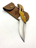 N690 HORN HANDLE GHOST FOLDING KNIFE GF1010