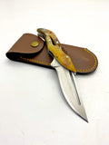 N690 HORN HANDLE GHOST FOLDING KNIFE GF1010