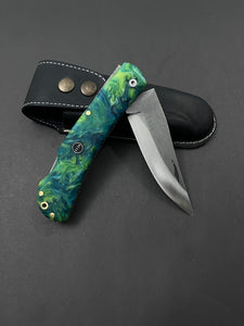 Green Custom Engraved Folding Knife Personalized Gifts For Boyfriend Custom Gift For Men