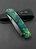 Green Custom Engraved Folding Knife Personalized Gifts For Boyfriend Custom Gift For Men