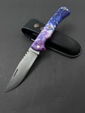 Handmade Folding Knife and Sheath Custom Engraved Pocket Knife