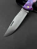 Handmade Folding Knife and Sheath Custom Engraved Pocket Knife