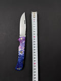 Handmade Folding Knife and Sheath Custom Engraved Pocket Knife