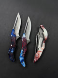 N690 Steel Epoxy Handle Ghost Folding Knife fk1028