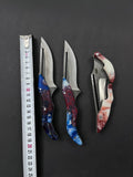 N690 Steel Epoxy Handle Ghost Folding Knife fk1028