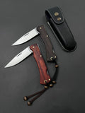 Folding Knife Pocket Knife With Leather Sheath fk1010