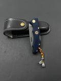 Folding Knife With Leather Sheath fk1007