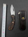 Folding Knife With Leather Sheath fk1005