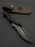 EBONY DAMASCUS GHOST FOLDING KNIFE GF 1004