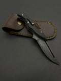 EBONY DAMASCUS GHOST FOLDING KNIFE GF 1004